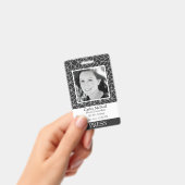 カスタムGeometric Reporter Photographer BWのプレスID バッジ (手持ち)