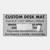 カスタムGiant Office Desk Mat – マグネシウムグレー デスクマット (キーボード&マウス)