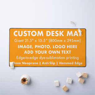 カスタムGiant Office Desk Mat - Tangerine Orange デスクマット