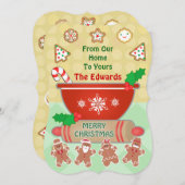 カスタムGingerbread Clistam Cookiesグリーティングカード シーズンカード (正面/裏面)