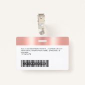 カスタムGlam従業員の写真、バーコード、ロゴ、名前 バッジ (裏面クリップ)