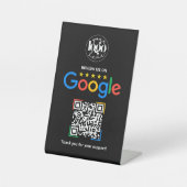 カスタムGoogleレビューQRコードビジネス 台座サイン (正面)