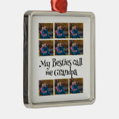 カスタムGrandpa 9フォトコラージュ メタルオーナメント (右)