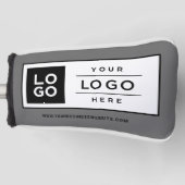 カスタムGray Business Logoブランド ゴルフヘッドカバー (正面)