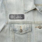 カスタムGray Business Logo Basic Employee Staff 名札 (インサイチュ)