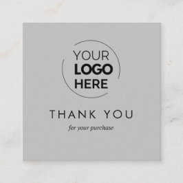 カスタムGray Business Logo QR Code Thank You 割引カード
