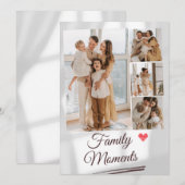 カスタムGray Minimalist Family Photo Collage シーズンカード (正面/裏面)