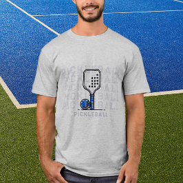カスタムGray Pickleball Add Name Graphic T-Shirt Tシャツ