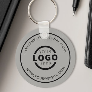 カスタムGray Promotion Business Logoブランド キーホルダー