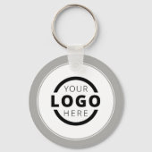 カスタムGray Promotion Business Logoブランド キーホルダー (正面)
