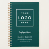 カスタムGreen Business Logoと従業員名 プランナー手帳 (正面)