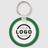 カスタムGreen Promotion Business Logoブランド キーホルダー (正面)