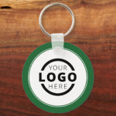 カスタムGreen Promotion Business Logoブランド キーホルダー (正面)