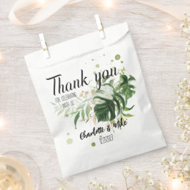 カスタムGreen Tropical結婚's Thank You Gift フェイバーバッグ