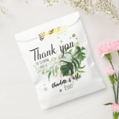 カスタムGreen Tropical結婚's Thank You Gift フェイバーバッグ (封をした状態)