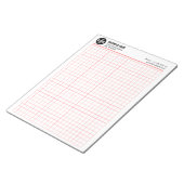 カスタムGrid Notepad 5 Sq/Inch （ロゴと情報を含む） ノートパッド (アングル)