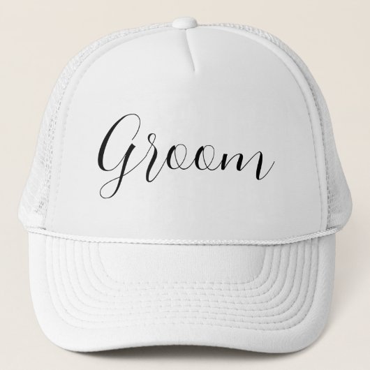 カスタムGroom Trucker Hat – の用途に最適結婚 キャップ (正面)