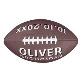 カスタムGroomsman Nameの結婚Date Keepsake アメリカンフットボール