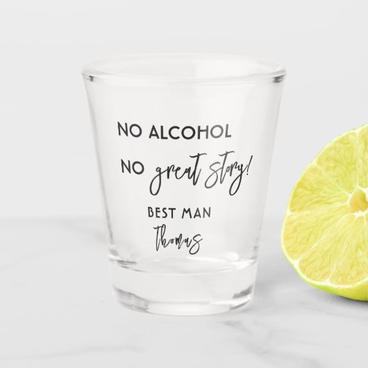 カスタムGroomsmenギフト花婿介添人パーティーショーター ショットグラス (正面)