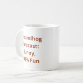 カスタムGroundhog天気 コーヒーマグカップ (正面左)