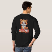  カスタムHanesメンズタグレス ロングTシャツ  Tシャツ (裏面フル)