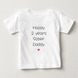 カスタムHappy 2年Sober Daddyサポートミニマル, ベビーTシャツ