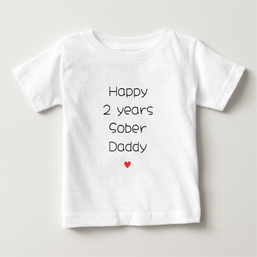 カスタムHappy 2年Sober Daddyサポートミニマル, ベビーTシャツ (正面)