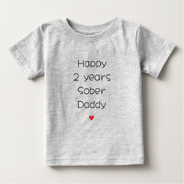カスタムHappy 2年Sober Daddyサポートミニマル, ベビーTシャツ
