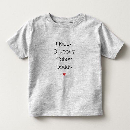 カスタムHappy 3年Sobers Daddyサポートミニマル, トドラーTシャツ (正面)