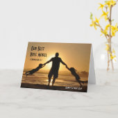 カスタムHAPPY FATHER'S DAYロールモ最高のデル カード (黄色い花)