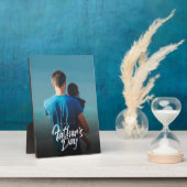 カスタムHappy First Father's Dayフォトカード フォトプラーク (側面)