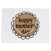 カスタムHAPPY MOTHER'S DAY Scalloped Edge ラージペーパーバッグ (正面)
