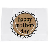カスタムHAPPY MOTHER'S DAY Scalloped Edge ラージペーパーバッグ (裏面)