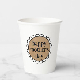 カスタムHAPPY MOTHER'S DAY Scalloped Edge 紙コップ