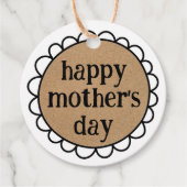 カスタムHAPPY MOTHER'S DAY Scalloped Edge Gift フェイバータグ (正面)
