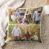 カスタムHappy New Year Photo Collage装飾用クッション クッション (ブランケット)