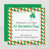 カスタムHAPPY ST PATRICKの日 シーズンカード (正面/裏面)