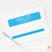 カスタムHELLO私の名前はステッカーバッジで空白のす 長方形シール (封筒)