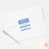 カスタムHELLO私の名前代名詞はバッジ スクエアシール (封筒)