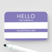 カスタムHELLO私の名前代名詞はバッジ 名札 (インサイチュ)