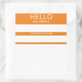 カスタムHELLO私の名前代名詞はバッジ 長方形シール (バッグ)