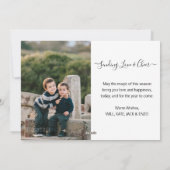 カスタムHello 2 Photo Message Script Happy New Year シーズンカード (裏面)