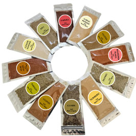 カスタムHerb and Spice jar labels colored シール