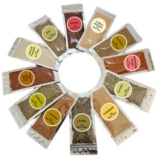 カスタムHerb and Spice jar labels colored シール