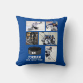 カスタムHockey Photo Collageチーム名 クッション (正面)