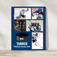 カスタムHockey Photo Collage Teamテキスト名