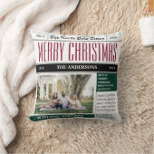カスタムHoliday Times新聞クリスマスフォト クッション (ブランケット)
