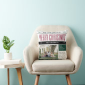 カスタムHoliday Times新聞クリスマスフォト クッション (椅子)