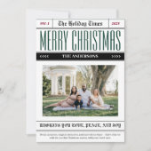 カスタムHoliday Times新聞クリスマスフォト シーズンカード (正面)