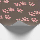 カスタムHolographic Pet Puppy Paw Print ラッピングペーパー (角)